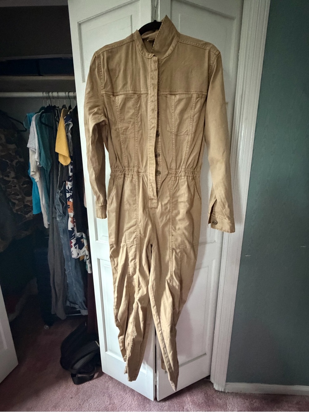 Universal Thread Women's Tan Utility Jumpsuit